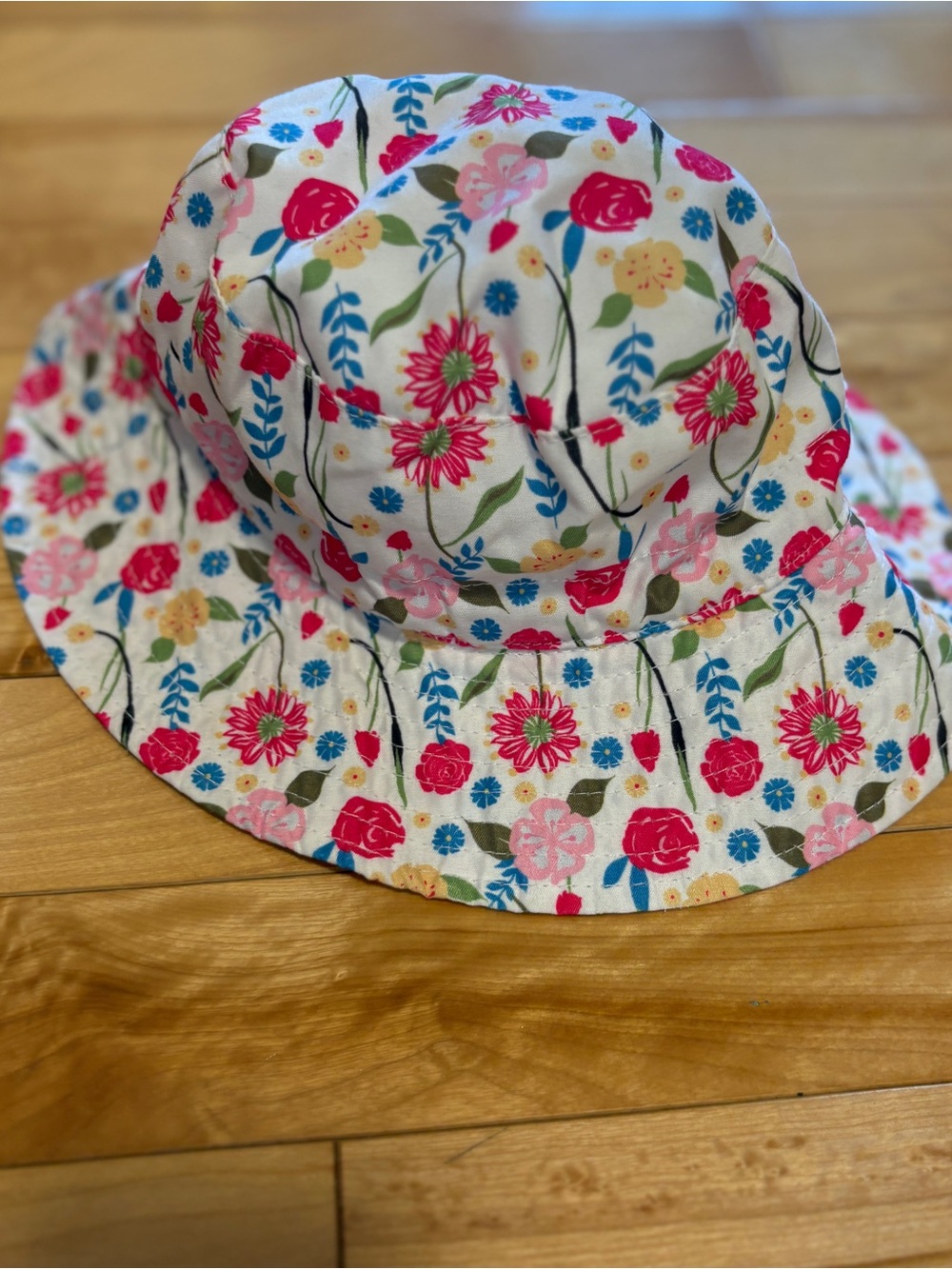 Floral summer bucket hat baby girl size 46 cm
